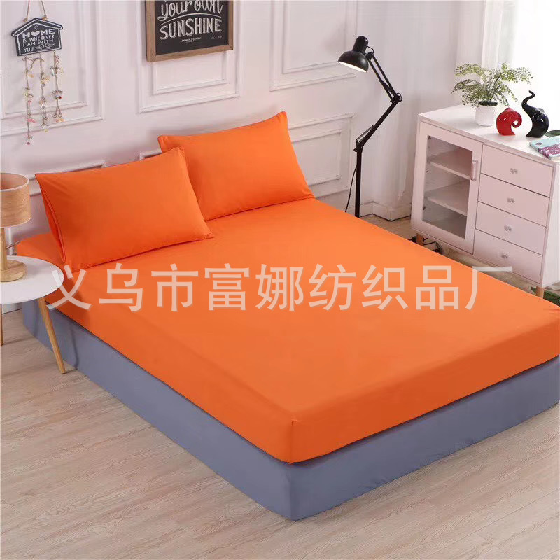Bedding Four Sets Of Foreign Trade Bedding Plain Chemical Fiber Polyester Fiber Custom Size Color Specification drawing