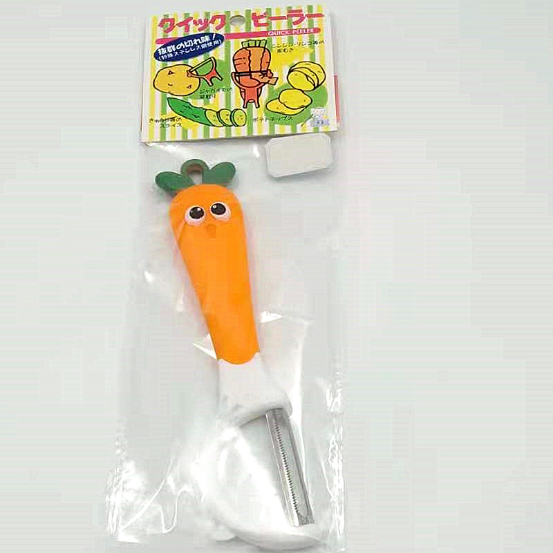 Best-selling plastic-handled melon peeler, apple peeler, carrot cartoon vegetable shaver, tooth shaver, kitchen gadgets