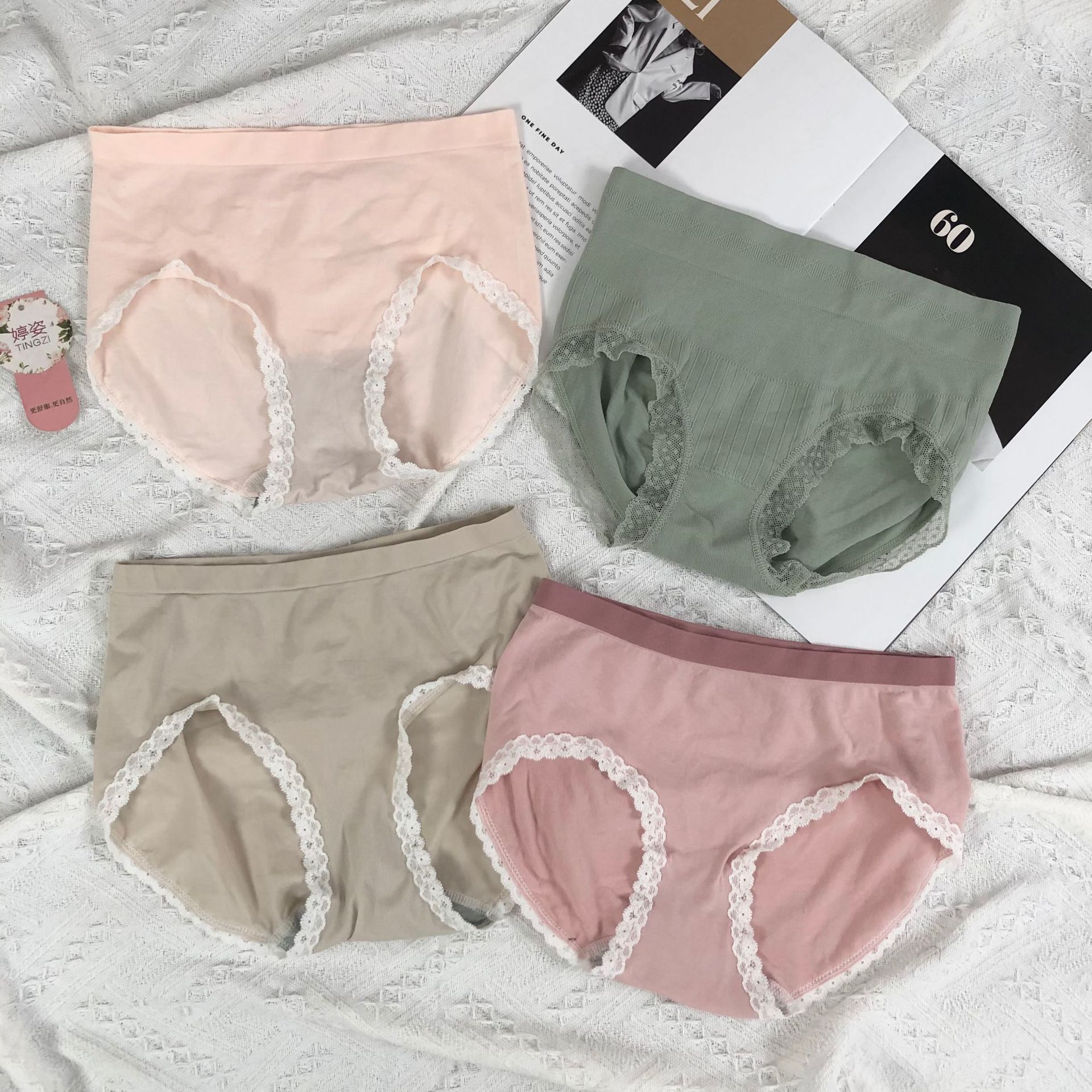 High-end seamless nude ammonia underpants, mixed styles for women, mid-waist triangle pants, high-elasticity cotton underpants for women, special offer Item Picture