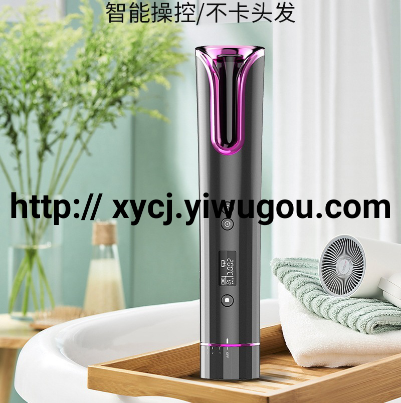 New portable automatic curling iron, multi-functional usb charging, travel smart wireless LCD automatic curling iron Application Scenario
