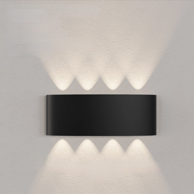 The LED square outdoor waterproof wall lamp illuminates the exterior walls, courtyards, balconies, corridors and passageways of the villa in a Nordic modern style Item Picture