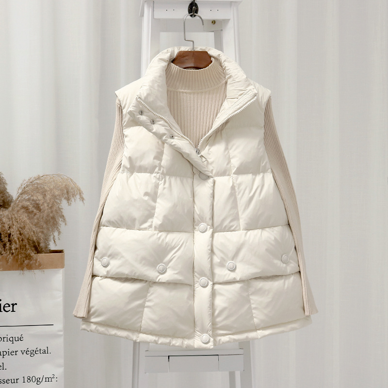 202 Autumn and winter new Korean version of loose down vest women's short a-word down jacket vest vest vest vest vest