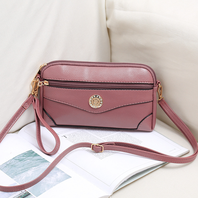 2019 autumn new urban simple ladies crossbody shoulder bag solid color small square bag stitch change ladies single