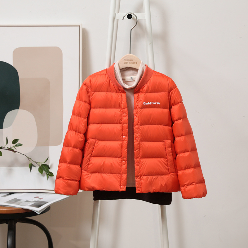 202 New children's wear lightweight down jacket Female white duck down boy big boy baseball jacket down jacket girl