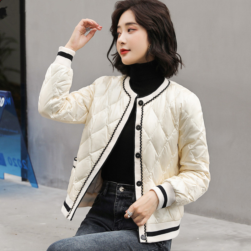 Wind light down jacket for women 202 winter new loose fashion white eiderdown short down jacket