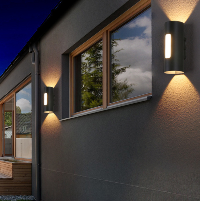 LED outdoor lights, submarine double-head up and down spotlights, exterior wall lights, waterproof hotel corridor and staircase wall lights details Picture
