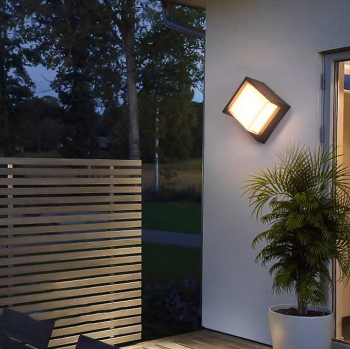 LED square outdoor waterproof courtyard wall lamps, villa garden entrance, Nordic living room, corridor and passage wall lamps Specification image