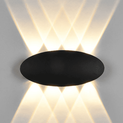 LED elliptical double-head outdoor wall lamp, waterproof exterior wall, simple and creative balcony, outdoor garden, courtyard, store entrance Specification image