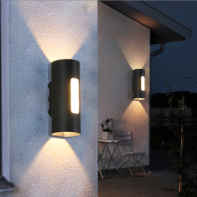 LED outdoor lights, submarine double-head up and down spotlights, exterior wall lights, waterproof hotel corridor and staircase wall lights Application Scenario