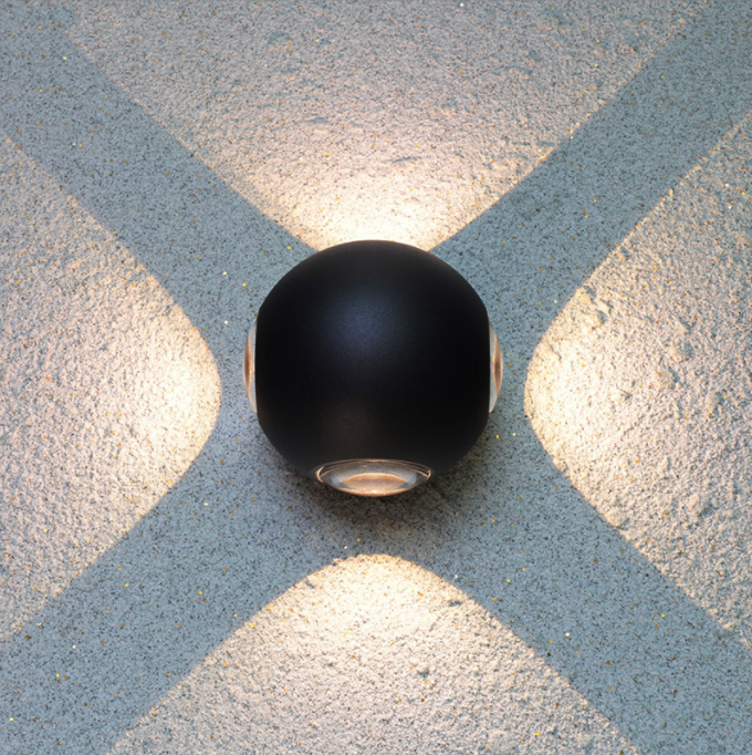 LED spherical outdoor waterproof wall lamps, black and white corridor spherical staircase corridor, balcony terrace spotlights, ambient lights Application Scenario