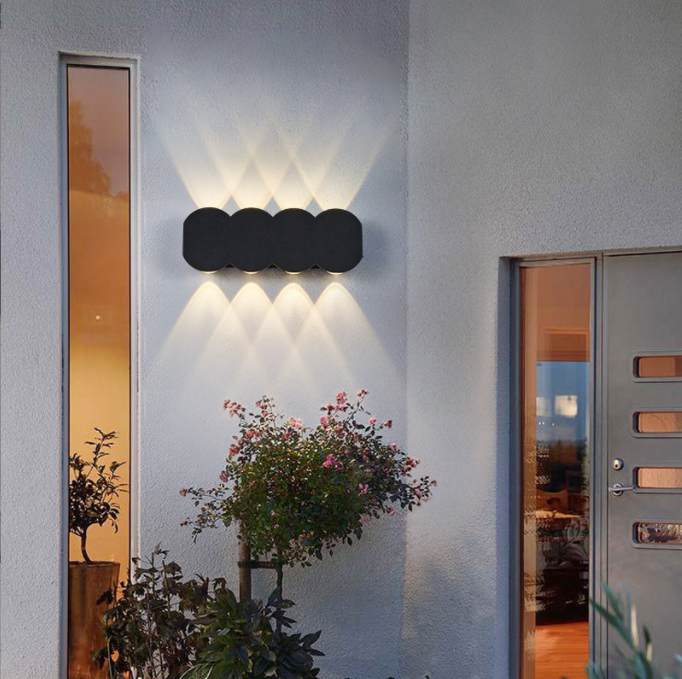 LED modern and simple outdoor wall lamps, waterproof, hotel creative corridor, staircase, corridor, living room, bedroom multi-head wall lamps Application Scenario