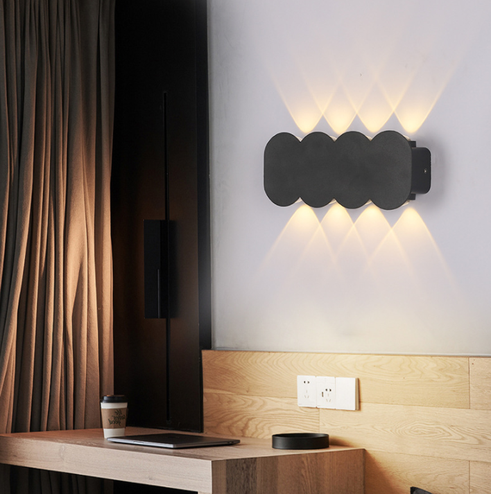 LED modern and simple outdoor wall lamps, waterproof, hotel creative corridor, staircase, corridor, living room, bedroom multi-head wall lamps Specification image