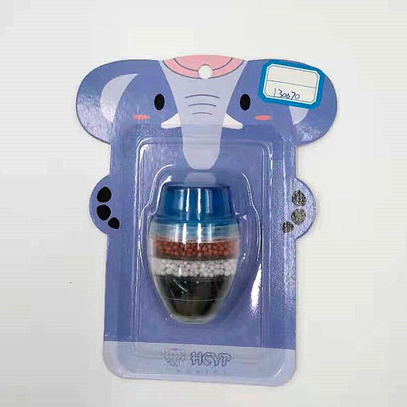 The faucet card is equipped with an elephant filter for tap water filtration, a 6-layer purifier, and a multi-layer activated carbon water filter for home use