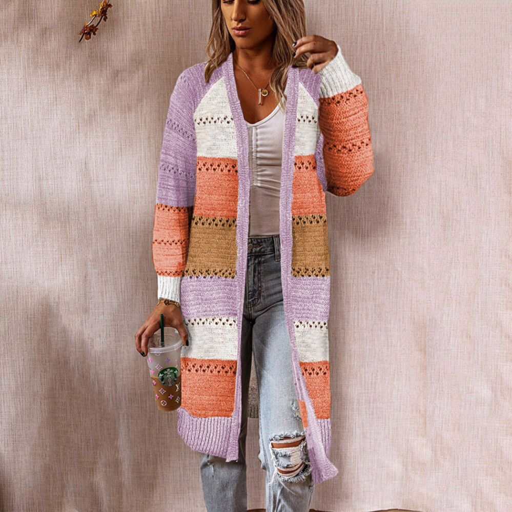 2021 Foreign trade European and American fashion women's Clothing Cross-border wish Amazon ebay Autumn and Winter New cardigan sweaters Application Scenario
