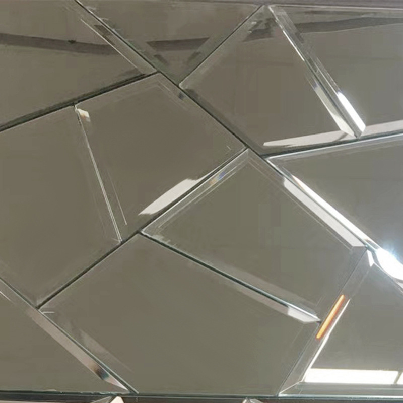 水晶玻璃磨边马赛克瓷砖电视背景墙拼镜磨砂瓷砖墙贴细节图