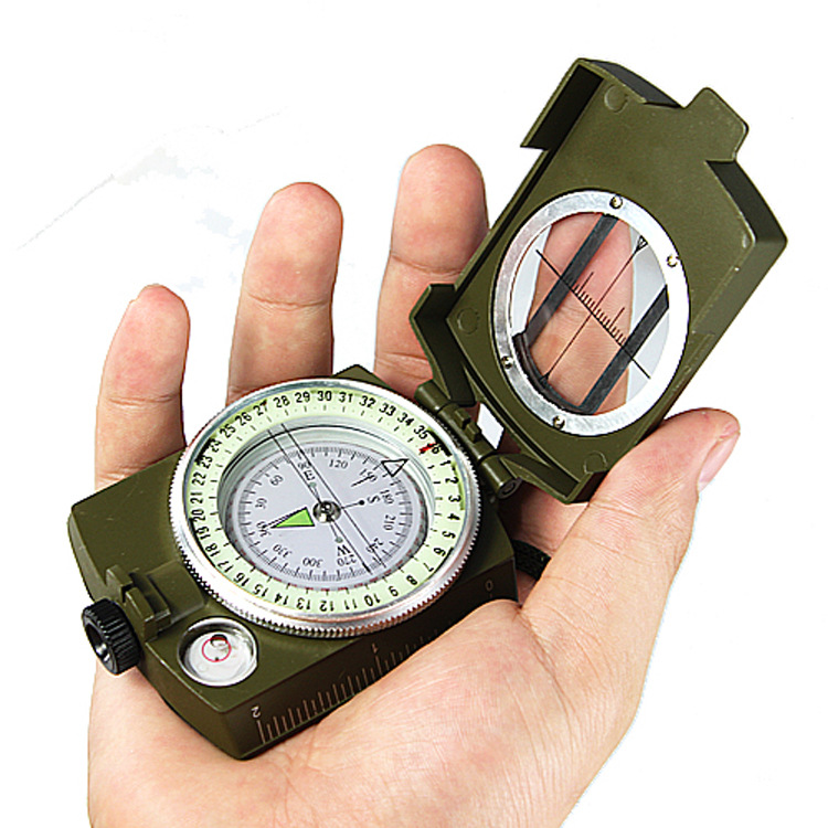 Wholesale American metal compass, high-end folding military standard, Military enthusiast K4580 multi-functional luminous compass