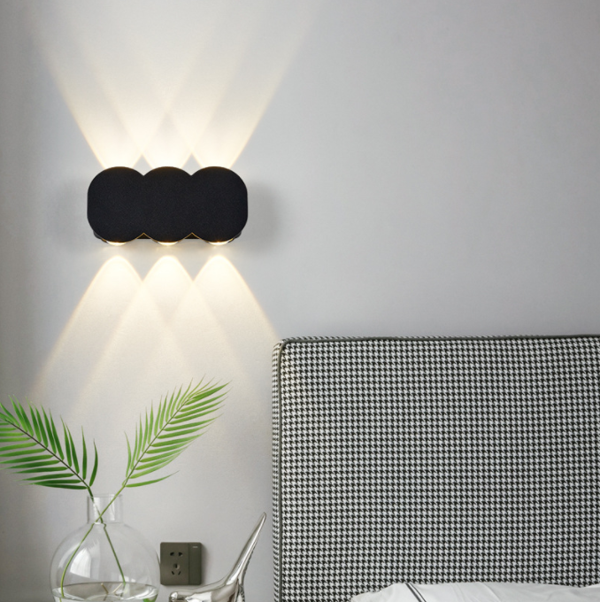 LED modern and simple outdoor wall lamps, waterproof, hotel creative corridor, staircase, corridor, living room, bedroom multi-head wall lamps details Picture