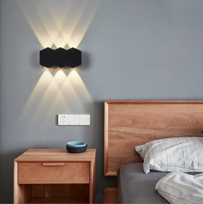 LED outdoor wall lamps, courtyard door columns, garden balconies, simple aluminum materials, passageways, terraces, outdoor wall lamps details Picture