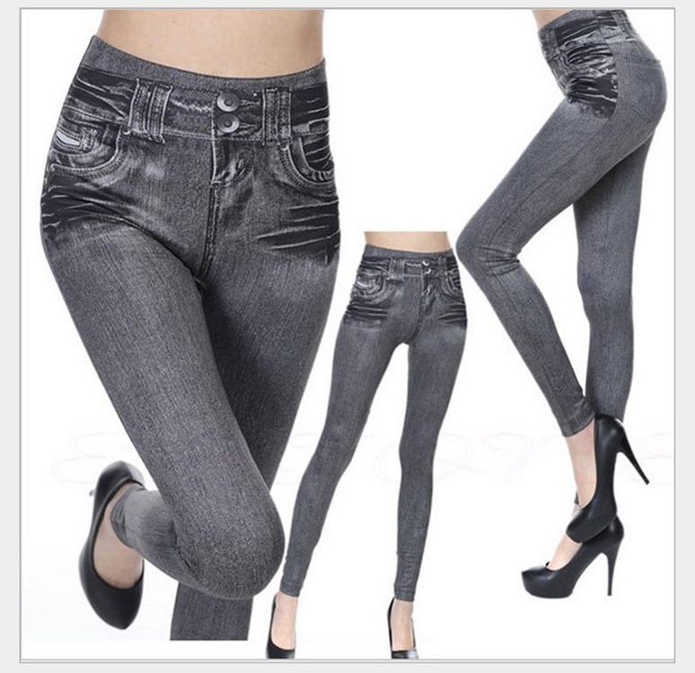 3-color 8-size TV-style denim leggings for women's spring and autumn high-waisted outerwear leggings Specification image