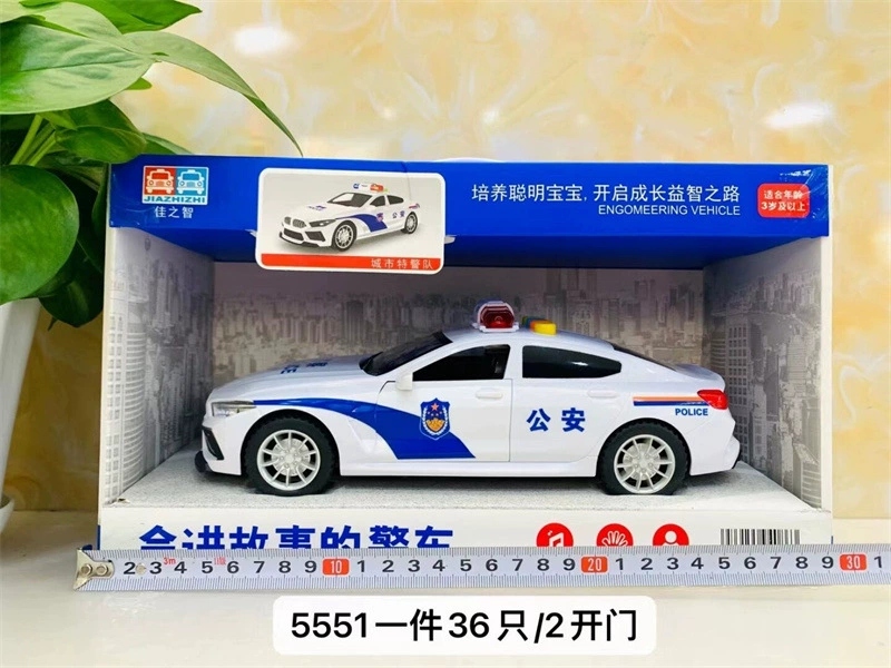 Jiazhizhi 5551 Electric Police car, children's Storytelling patrol car, escort car, children's model, educational enlightenment wholesale Item Picture