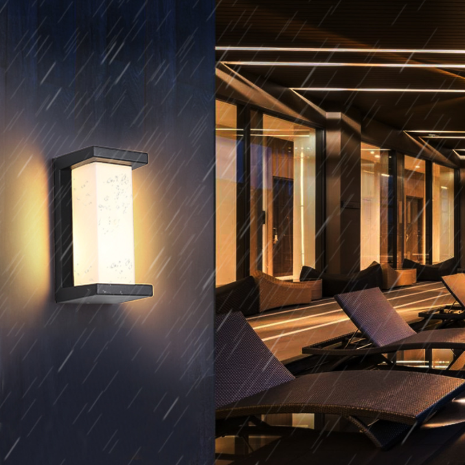 LED wall lamps, outdoor waterproof, indoor and outdoor wall lamps, modern and simple villa courtyard lamps, corridor and balcony sensor wall lamps details Picture