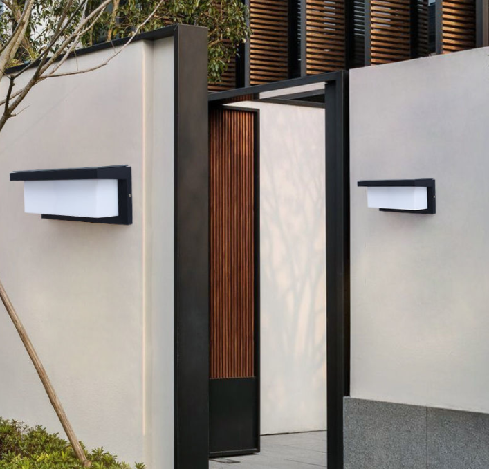 LED outdoor wall lamps, waterproof corridor, balcony, bathroom wall lamps, modern and simple outdoor front door lamps, courtyard lamps