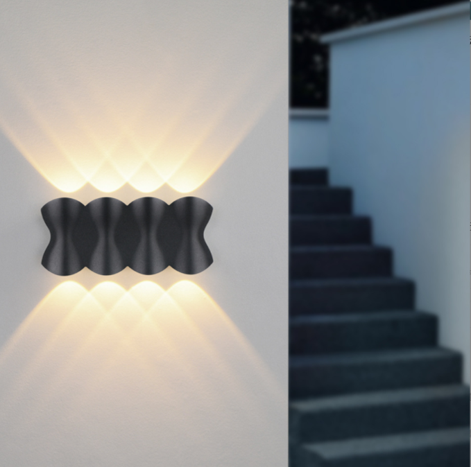 LED outdoor waterproof wall lamps, villa outdoor balcony wall lamps, engineering lamps, ultra-bright exterior wall lighting, wall-washing column lamps