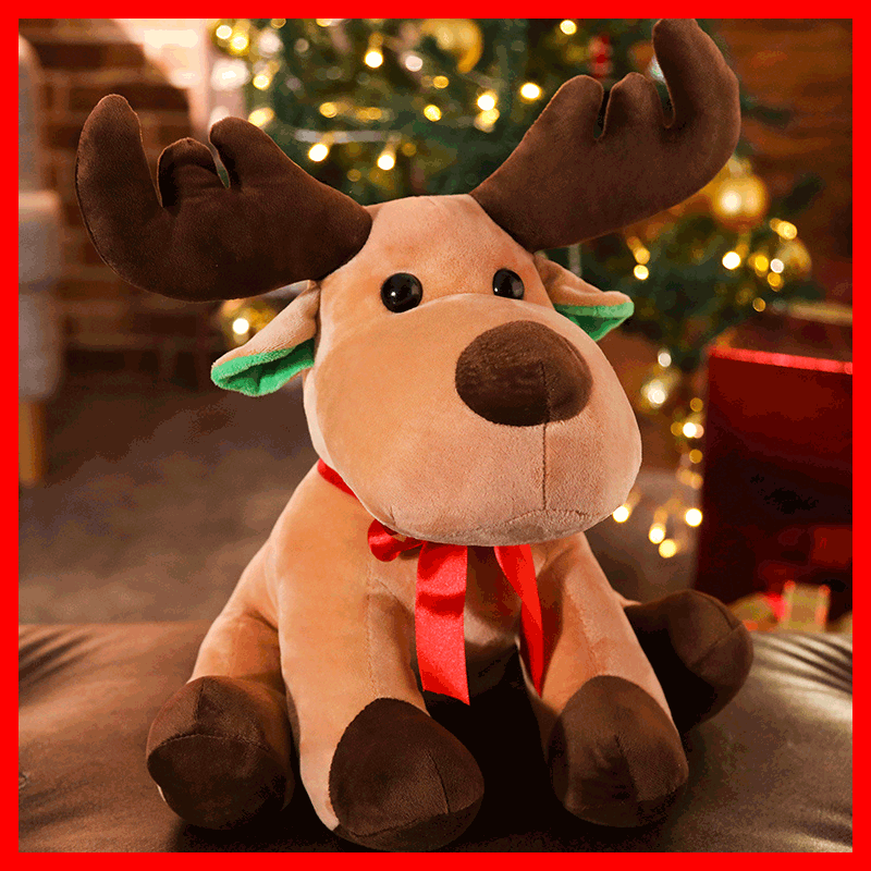 Christmas elk stuffed animals stuffed deer dolls atmosphere props Christmas Eve gift to children and girls