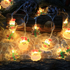 跨境LED彩灯圣诞树挂牌雪人挂件灯串圣诞节铜线冰条灯商场装