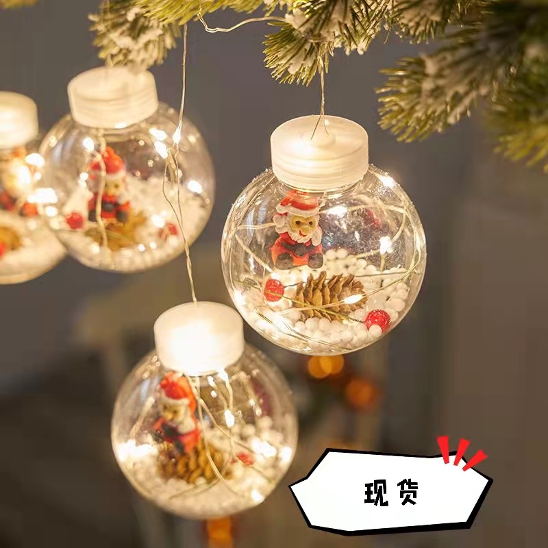 LED Christmas wishing ball lights Old man Snowman Christmas tree copper wire curtain lights indoor shop decorative lights thumbnail