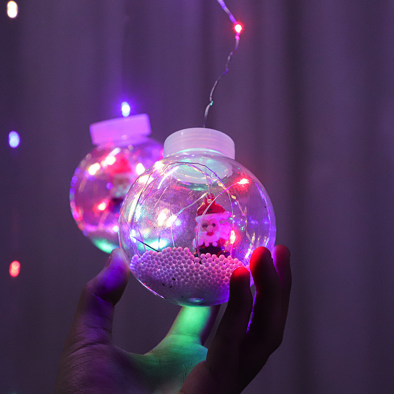 led Wishing Ball Curtain Lights Christmas Decorative lights Mall store decorative lights String Christmas lights colorful Specification drawing