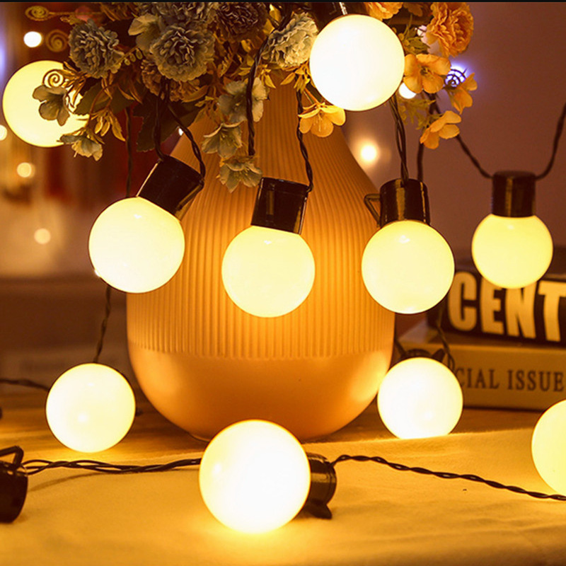 led color light bulb string light, 5CM large round ball, outdoor waterproof, courtyard, room, bedroom, festival and party decoration
