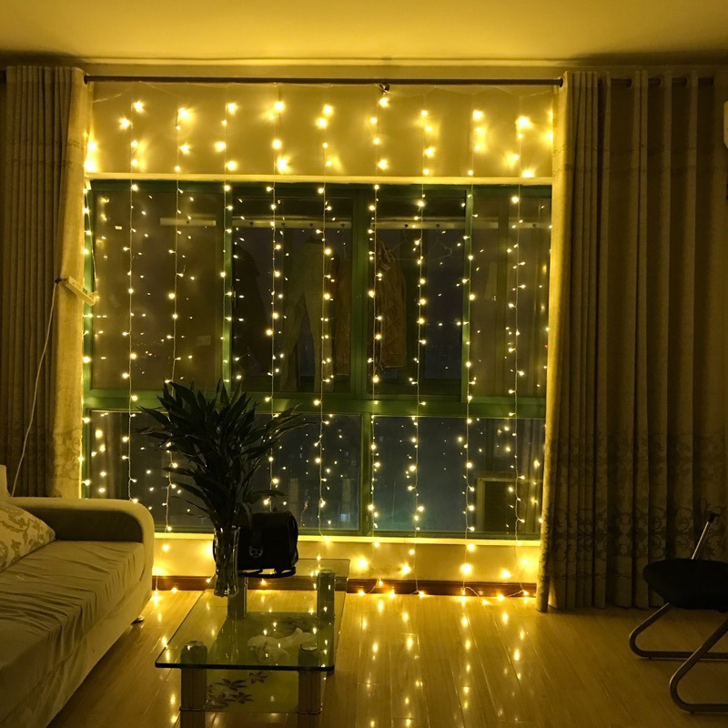 LED lights string ice strip curtain lights string lights colorful lights full of stars decorative lights bedroom interior decoration curtain lights Specification drawing