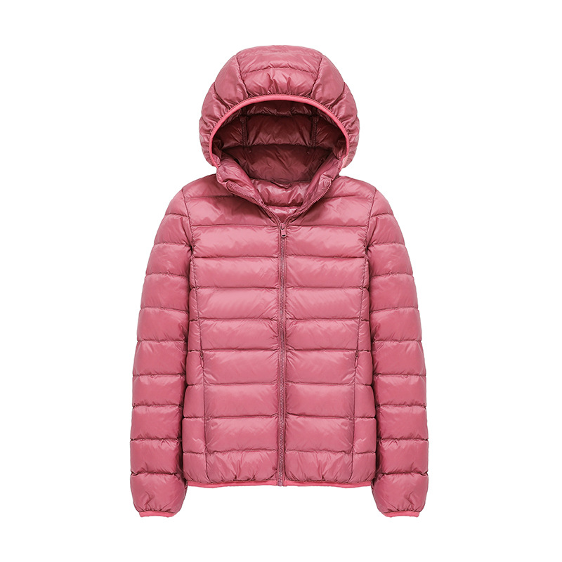 Wholesale of 2021 winter new lightweight down jackets, short hooded women's large-sized white duck down women's coats Item Picture