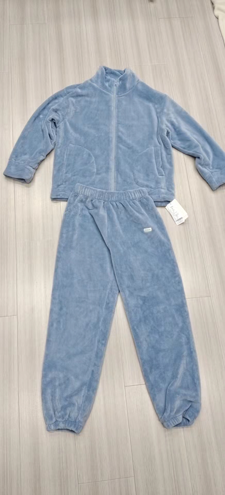 Zhendong otoño e invierno engrosado flanela pijama arriba y abajo pijama dividido, versión coreana de ropa de hogar pantalones calientes pantalones calientes bata caliente Item Picture