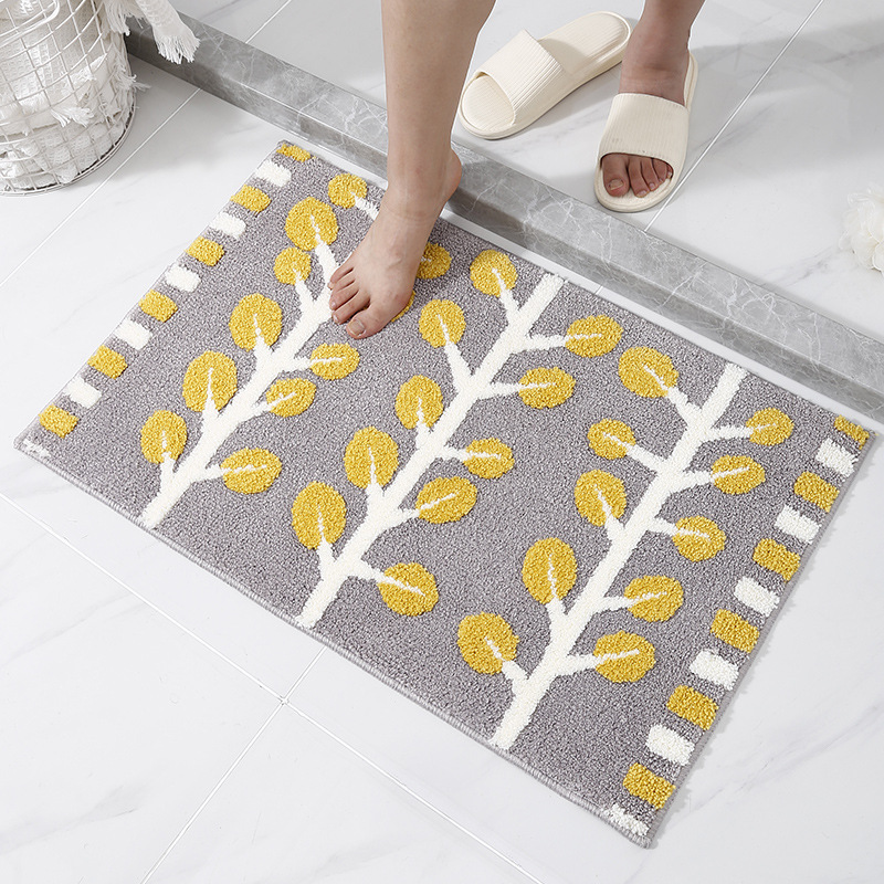 Summer Wave Simple bathroom water-absorbing anti-slip mat, household entrance floor mat, bedroom floor mat, door and living room carpet