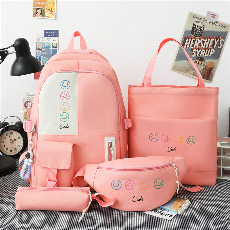 Mochilas de escuela para niñas de cuatro piezas mochilas para estudiantes de primaria estudiantes de secundaria estudiantes de secundaria de tercer a sexto grado de gran capacidad campus doble Application Scenario