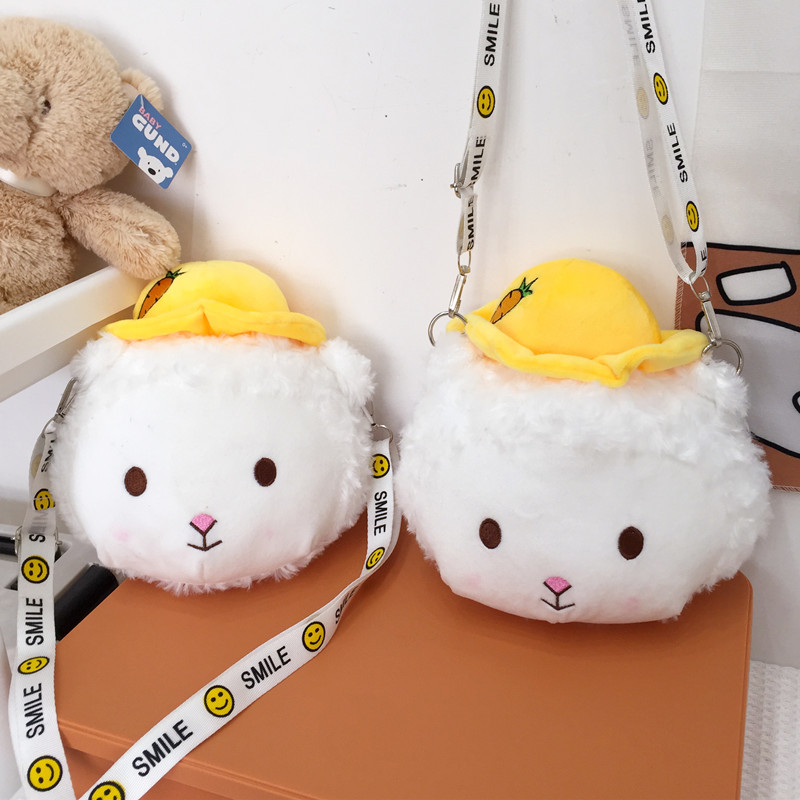 Cute Lamb bag women's bag new 2021 Japanese girl heart small bag cartoon plush bag fluffy skew thumbnail