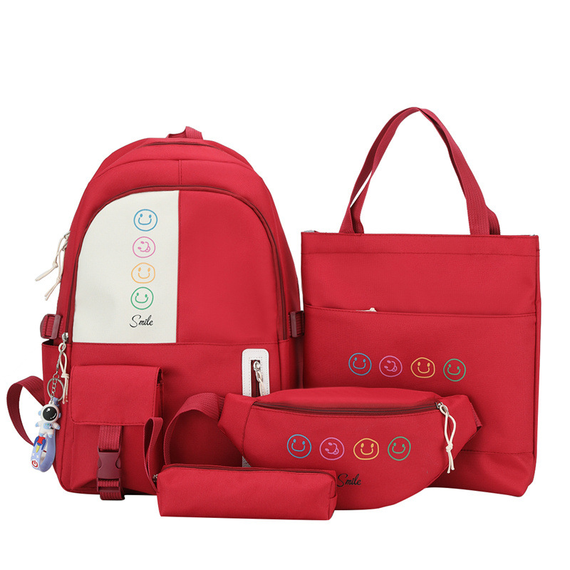 Mochilas de escuela para niñas de cuatro piezas mochilas para estudiantes de primaria estudiantes de secundaria estudiantes de secundaria de tercer a sexto grado de gran capacidad campus doble Specification image