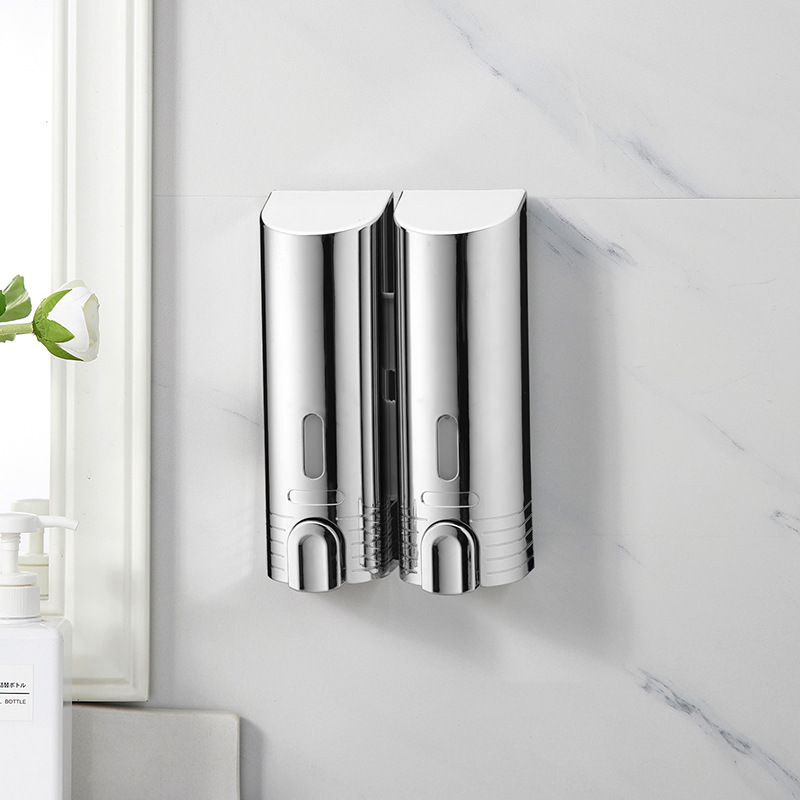 Y183-9050C-2 Electroplating plastic soap dispenser High-end soap dispenser pressing double head soap dispenser for hotel home use