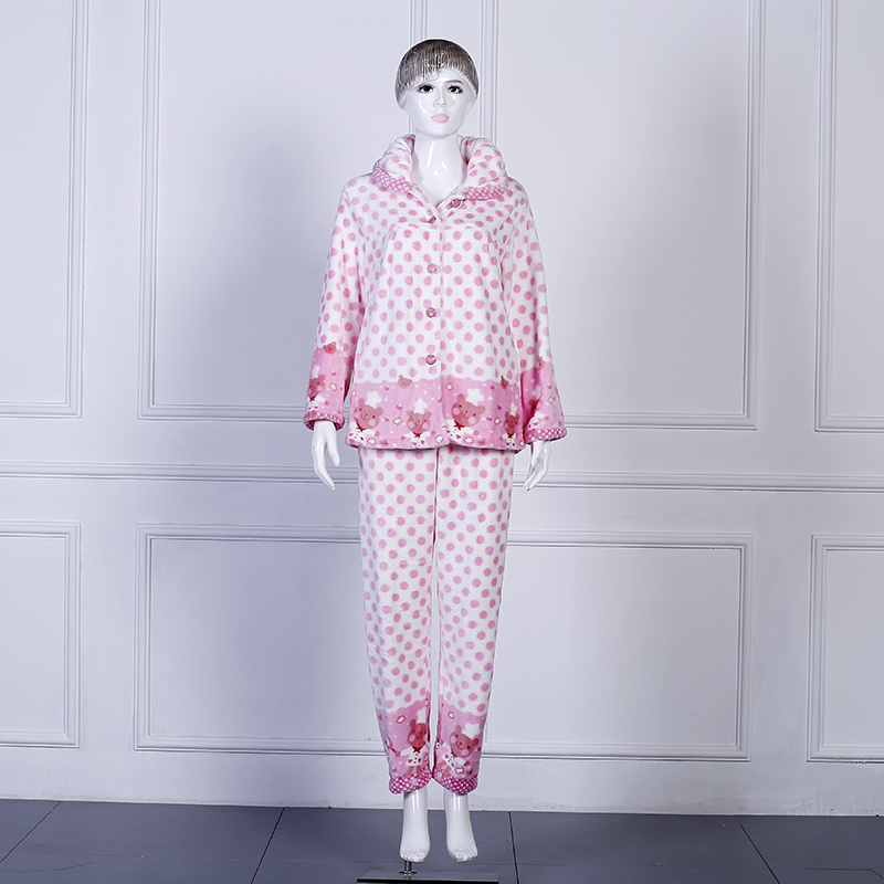 Minpeng Factory Direct sales of autumn and winter warm, thickened two-piece pajamas, pajama pants sets, bathrobes, lazy blankets, flannel, coral fleece bathrobes, 2023 new style custom high-end women's home wear Specification image