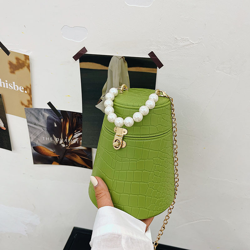 2021 nuevo estilo marea PVC jelly bag moda Señora Perla portátil pequeña bolsa redonda cadena versátil un hombro bolsa crossbody Item Picture