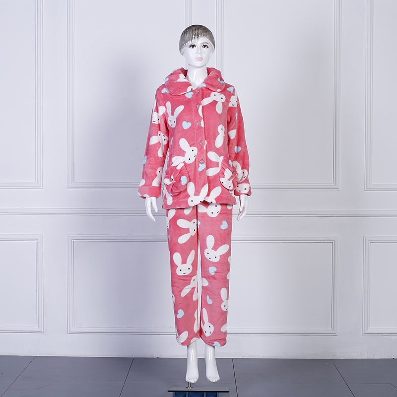 Minpeng Factory Direct sales of autumn and winter warm, thickened two-piece pajamas, pajama pants sets, bathrobes, lazy blankets, flannel, coral fleece bathrobes, 2023 new style custom high-end women's home wear Item Picture