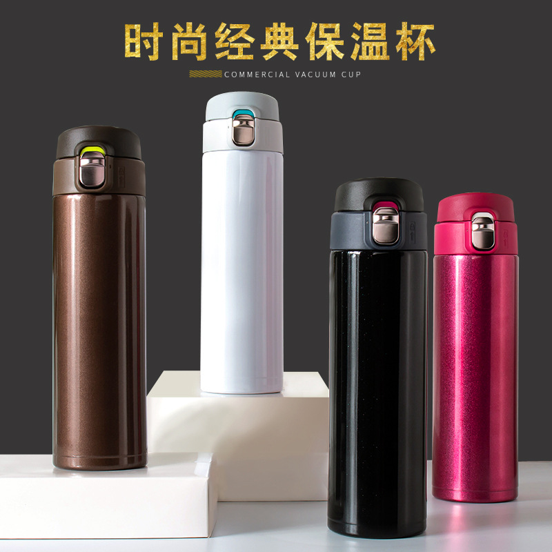 New 304 bounce stainless steel thermos cup creative outdoor with high-end advertising gift cup custom L