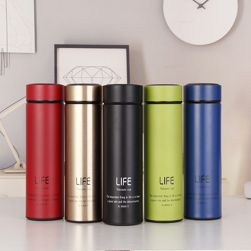 Hot 304 stainless steel Thermos Mug Business Straight body Engraved 500ml Classic thermos mug custom
