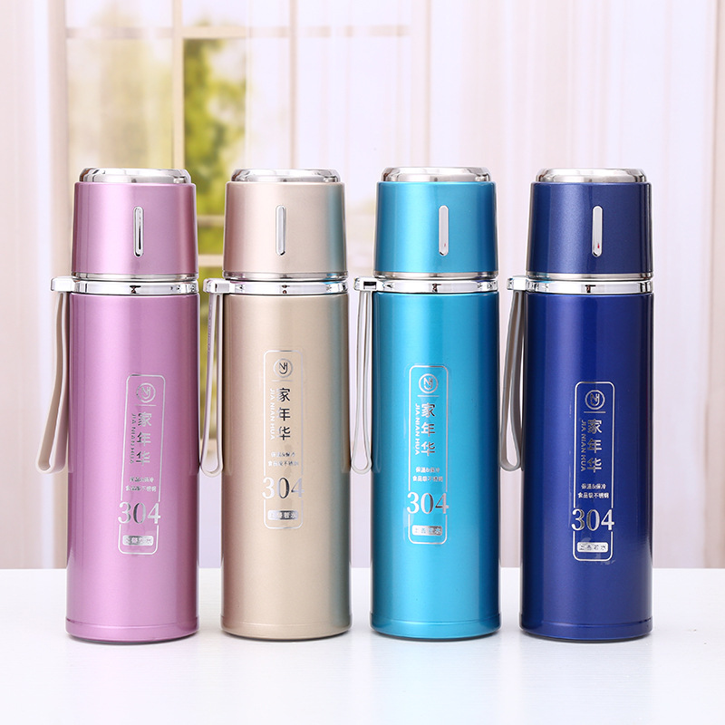 Creative bullet vacuum stainless steel vacuum cup men's and women's business large capacity water cup all steel with lid lifting rope handy cup