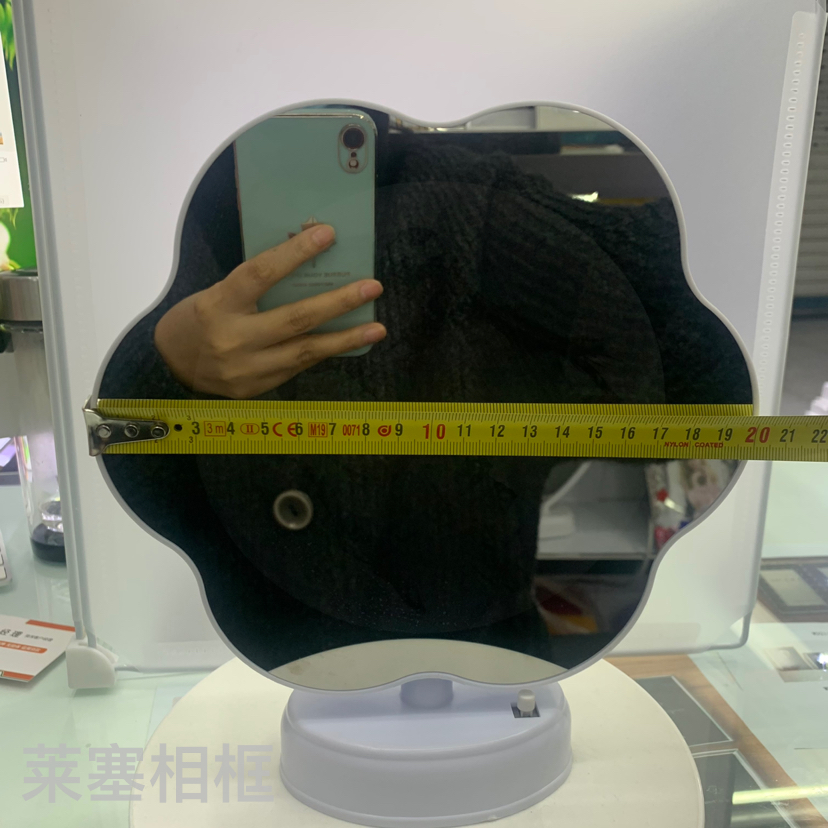 Sunflower-shaped mirror with LED light creative display table decoration, gift photo, magic mirror photo frame for living room and bedroom Specification image