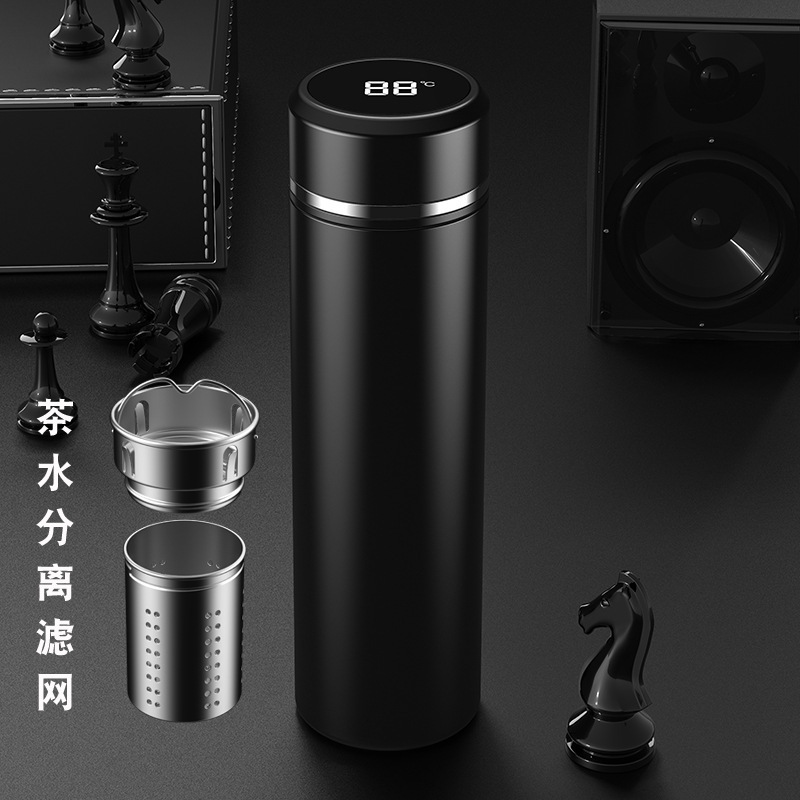 High-end gift 316 stainless steel tea separation tea insulation cup car accompanying tea cup printed logo