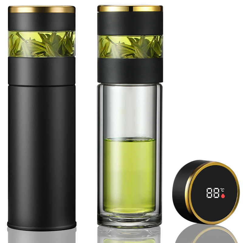 316 Smart Tea Separation Vacuum cup Stainless steel vacuum water cup Office and business gifts LOGO engraved