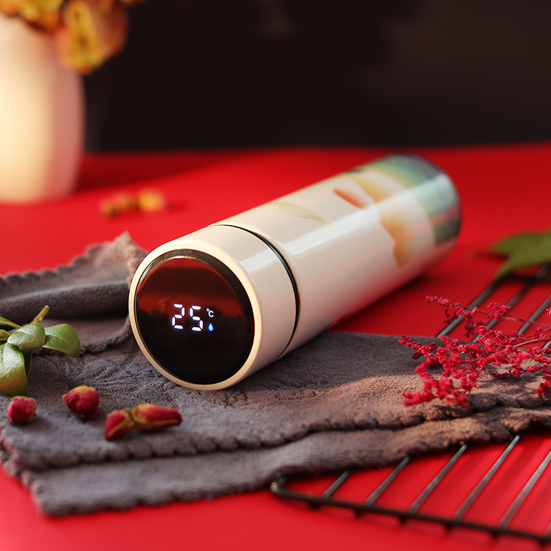 Smart temperature display 304 stainless steel creative water cup Chinese style gift